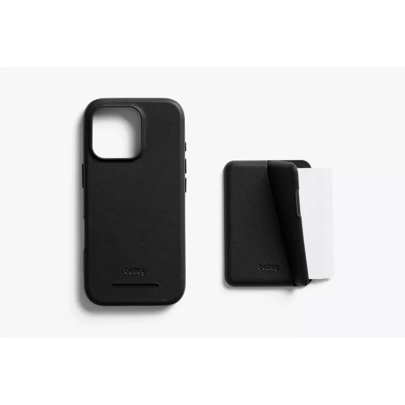 Bellroy Leather Case with Magnetic Wallet for iPhone 16 Pro, Black
