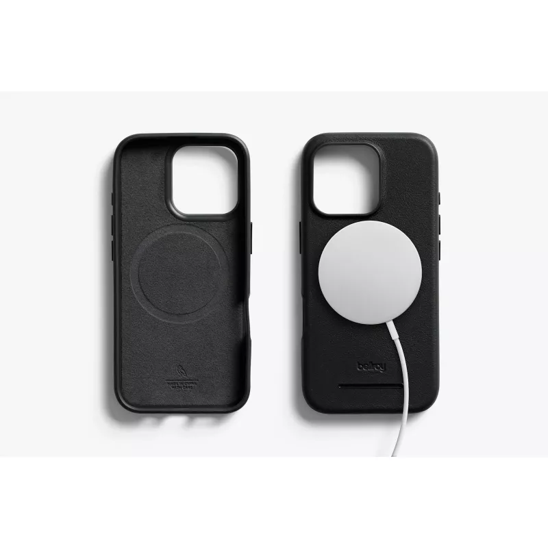 Bellroy Leather Case with Magnetic Wallet for iPhone 16 Pro, Black