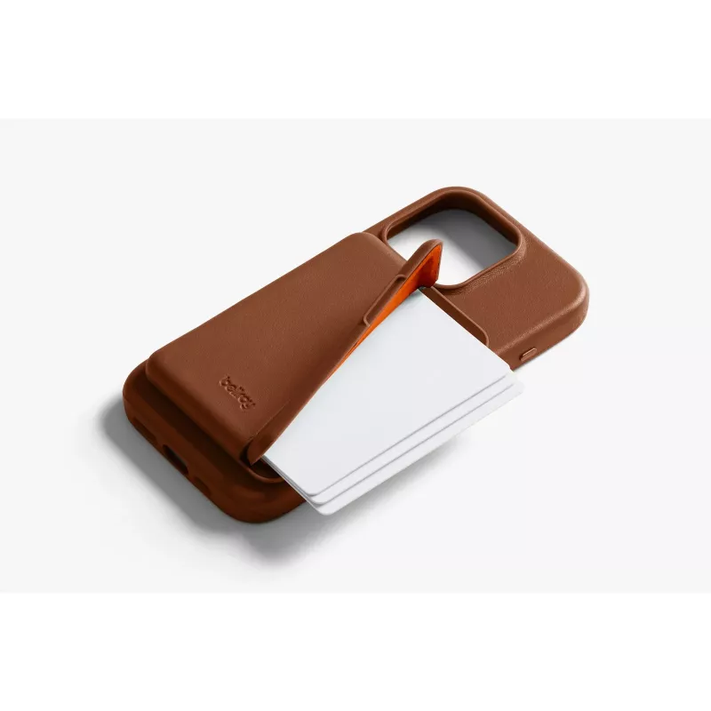 Bellroy Leather Case with Magnetic Wallet for iPhone 16 Pro, Brown
