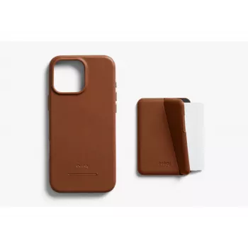 Bellroy Lederhülle mit Magnet-Wallet für iPhone 16 Pro Max, Braun