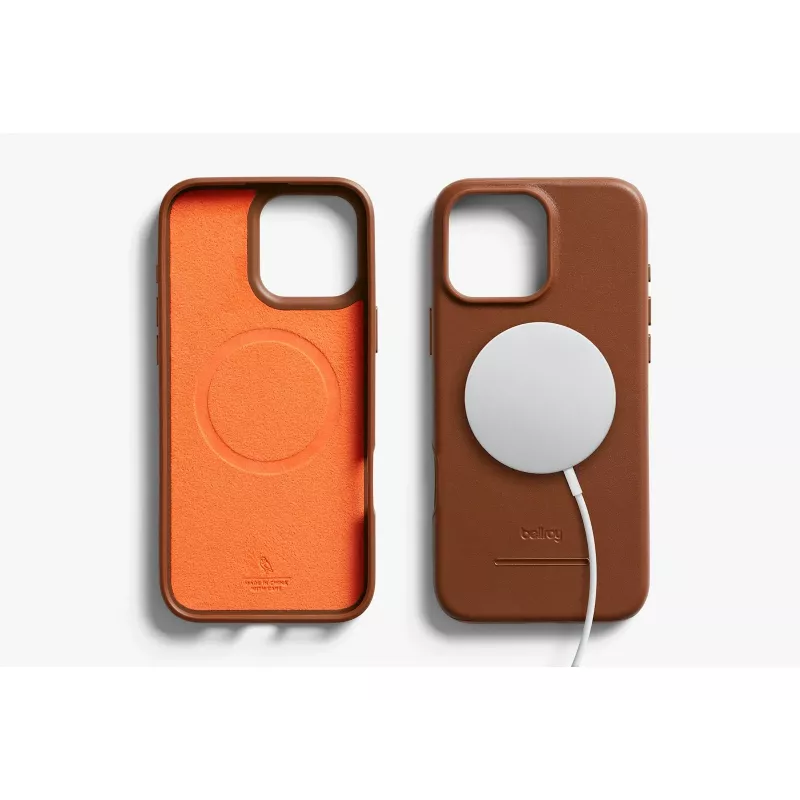 Bellroy Lederhülle mit Magnet-Wallet für iPhone 16 Pro Max, Braun