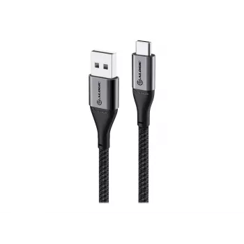 ALOGIC Super Ultra USB-C auf USB-A Kabel 1m Schwarz