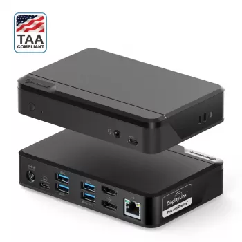 ALOGIC Universal Twin HD Docking Station - USB-C und USB-A - Schwarz