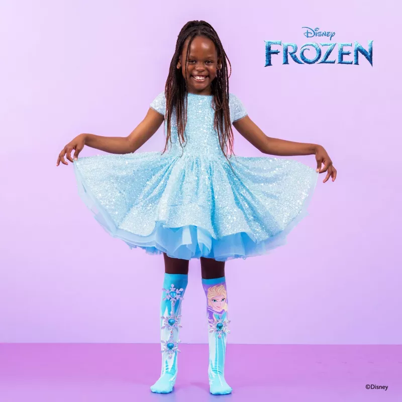 MADMIA Kinder-Kniestrümpfe Frozen Elsa 3D-Druck - 1 Paar