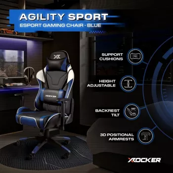 X Rocker Agility eSports Gaming Chair Blau/Schwarz