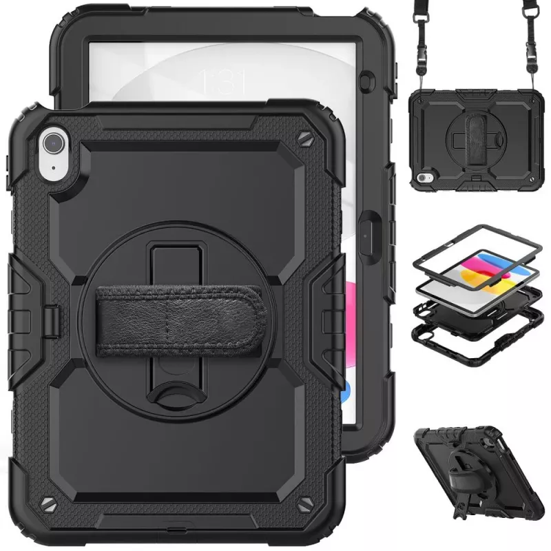 Tech-Protect Solid360 für iPad 10,9 10. Gen (2022) / iPad 11 11. Gen (2025) Schwarz