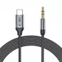 TECH-PROTECT ULTRABOOST USB-C auf 3,5 mm Mini-Klinke Audiokabel 100 cm Schwarz