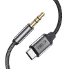 TECH-PROTECT ULTRABOOST USB-C auf 3,5 mm Mini-Klinke Audiokabel 100 cm Schwarz