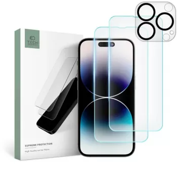 TECH-PROTECT Supreme Set Tempered Glass Screen Protector für Apple iPhone 14 Pro Max, klar