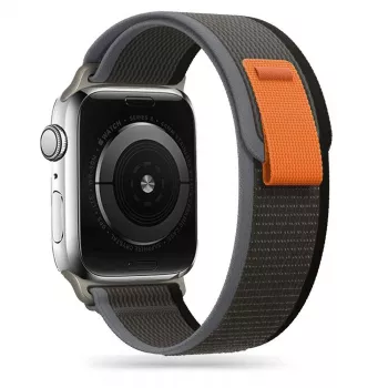 TECH-PROTECT Nylon Apple Watch 4 / 5 / 6 / 7 / 8 / SE / Ultra (42 / 44 / 45 / 49 mm) Schwarz/Orange