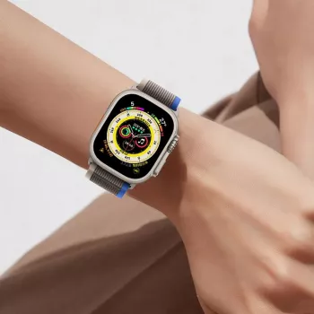 TECH-PROTECT Nylon Apple Watch 4 / 5 / 6 / 7 / 8 / SE / Ultra (42 / 44 / 45 / 49 mm) Schwarz/Orange