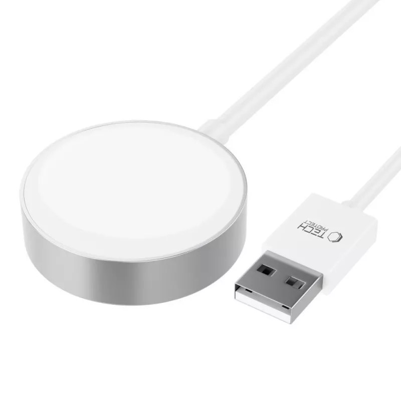 TECH-PROTECT ULTRABOOST Magnetic Charging Cable 120cm Apple Watch White