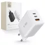 TECH-PROTECT C65W 3-Port Netzwerk-Ladegerät PD 65W / QC3.0 Weiß