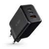 TECH-PROTECT C65W 3-Port Netzwerkladegerät PD 65W / QC3.0 Schwarz