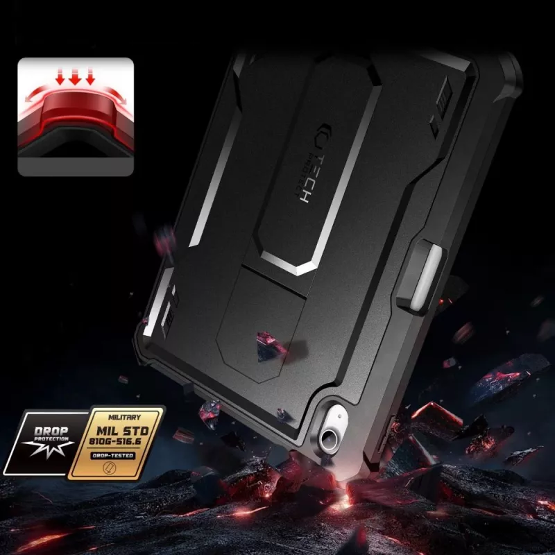 Tech-Protect Kevlar Pro Hülle für iPad 10.9 (10. Gen, 2022) / iPad 11 (2025), Schwarz