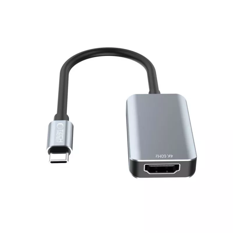 TECH-PROTECT ULTRABOOST Adapter USB-C auf HDMI 4K 60Hz Schwarz