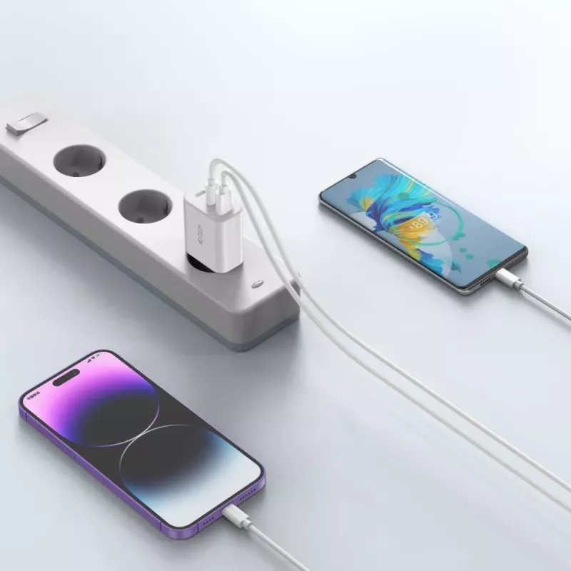 Tech-Protect NC30W 3-Port USB-C Ladegerät Schwarz 30W