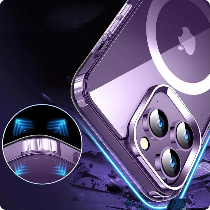 Tech-Proteckt Flexair Hybrid MagSafe Case für Apple iPhone 15 Pro Max, Transparent