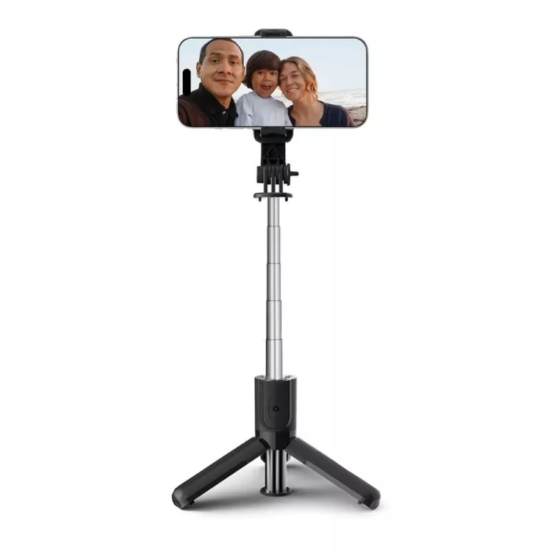 Tech-Protect L02S Selfie Stick Stativ mit Bluetooth-Fernbedienung, Schwarz