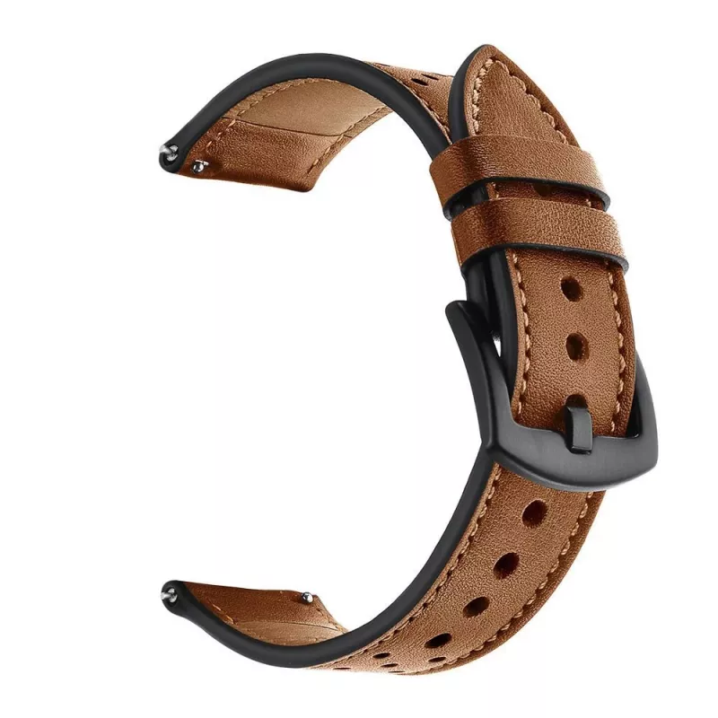 TECH-PROTECT Lederarmband für Samsung Galaxy Watch 4 / 5 / 5 Pro (40 / 42 / 44 / 45 / 46 mm) Braun