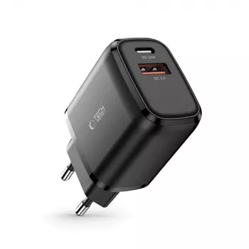 TECH-PROTECT C20W 2-Port Netzwerkladegerät PD20W/QC3.0 Schwarz