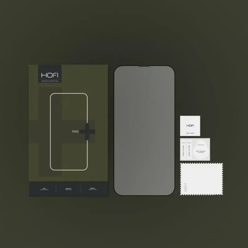 HOFI Glass Pro+ Tempered Glass Screen Protector für Apple iPhone 13 / 13 Pro / 14, Schwarz