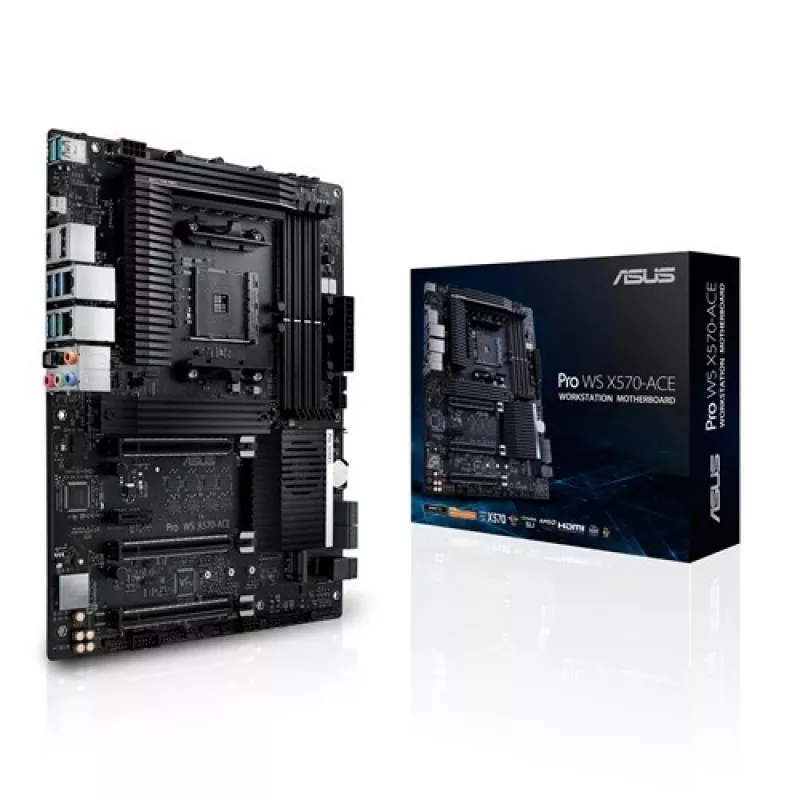 ASUS Pro WS X570-ACE Workstation-Mainboard - AMD AM4 - DDR4 - ATX - Dual Gigabit LAN