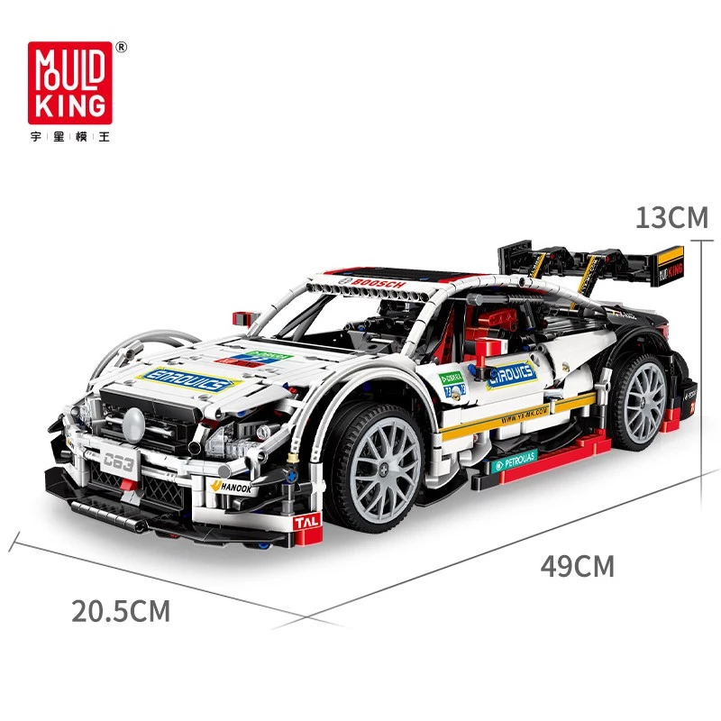 MOULD KING Mercedes-AMG C63 DTM Rennwagen 1:8 Maßstab Bausteine-Set (2270 Teile) - MK13075