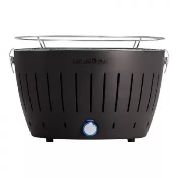 LotusGrill G340 Tischgrill Holzkohle 32 cm Anthrazit mit USB