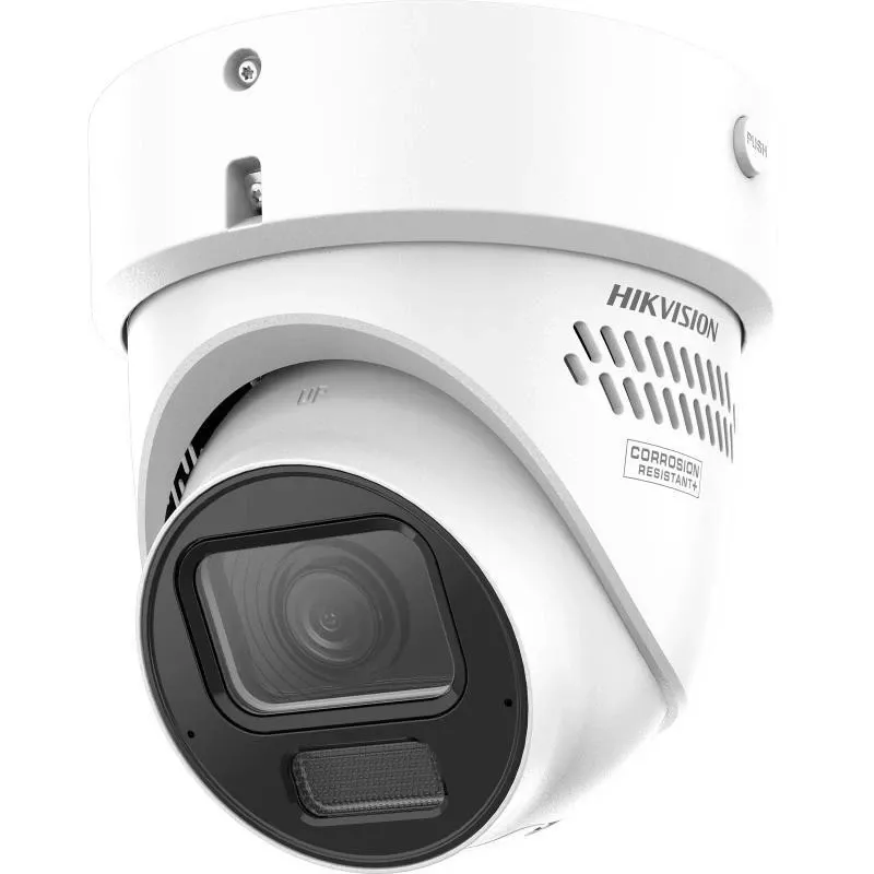 Hikvision DS-2CD2H123G2-LIZS2UY/SL(2.8-12mm)/O-STD 2MP AcuSense Turret IP Kamera mit Blitzlicht und Audio-Warnung
