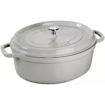 STAUB LA COCOTTE Gusseisentopf oval 3,2 L, Trüffelgrau