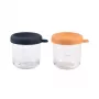 BEABA Glass Jar Set mit Deckeln 2 x 250 ml Night Blue/Honey