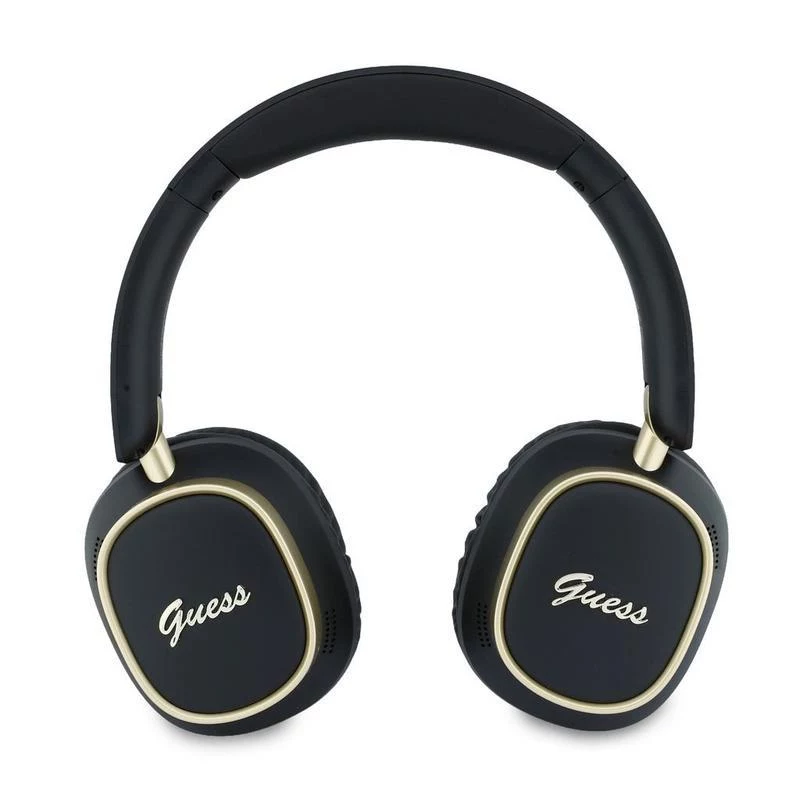 Guess Bluetooth Over-Ear Kopfhörer ENC Rectangle Metal Script Schwarz