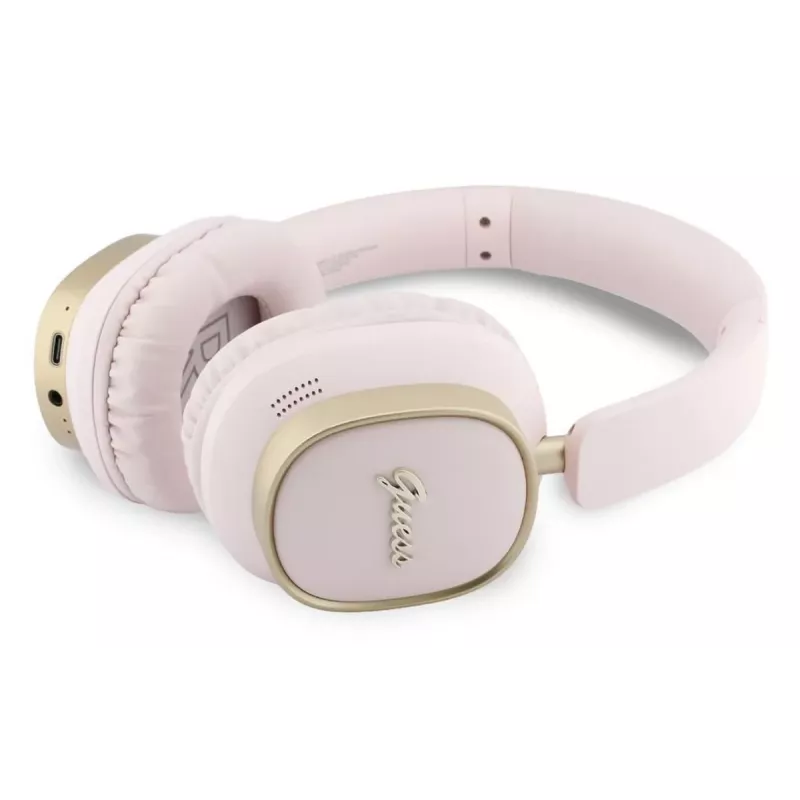 Guess Bluetooth Over-Ear Kopfhörer ENCRectangle Metal Script Pink