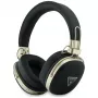 Guess Over-Ear Bluetooth-Kopfhörer mit ENC, Metallic-gekörntes Dreieck-Logo, Schwarz
