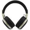 Guess Over-Ear Bluetooth-Kopfhörer mit ENC, Metallic-gekörntes Dreieck-Logo, Schwarz