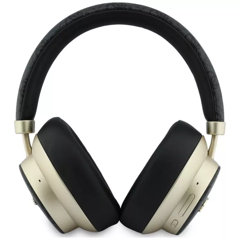 Guess GUE005456 Bluetooth Over-Ear Kopfhörer mit ENC, 4G Gold Script Metal, Schwarz
