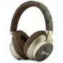 Guess GUE005457 Over-Ear Bluetooth-Kopfhörer mit ENC, Braun, Gold Script Metal Design