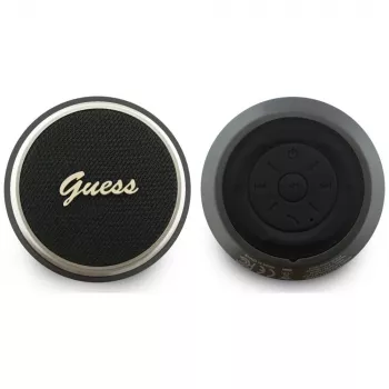 GUESS Bluetooth Lautsprecher 5W Script MetalLogo Schwarz