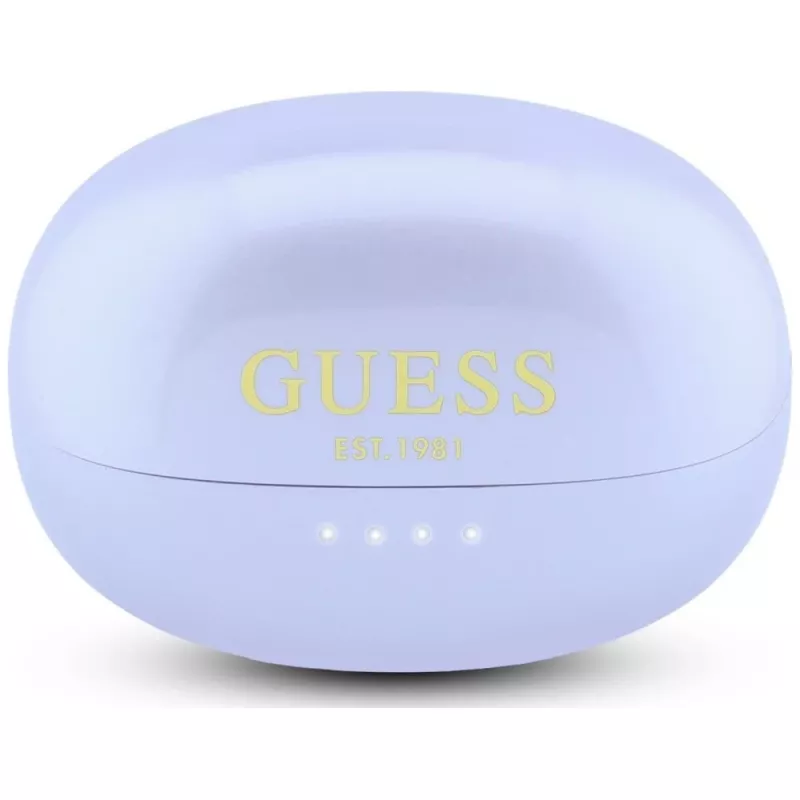 GUESS Open-Ear Wireless Kopfhörer mit Metallic-Finish und elektroplattierten Teilen, klassisches Logo, Lila