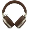 Guess GUE005460 Bluetooth On-Ear Kopfhörer mit ENC, Braun, Metallgekörntes Dreieck-Logo
