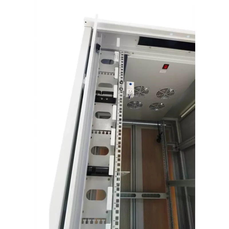 ALLNET ALL-SNB81222EKGrau 22U Stand-Netzwerkschrank - 500 kg Tragfähigkeit - Grau - 4 Lüfter
