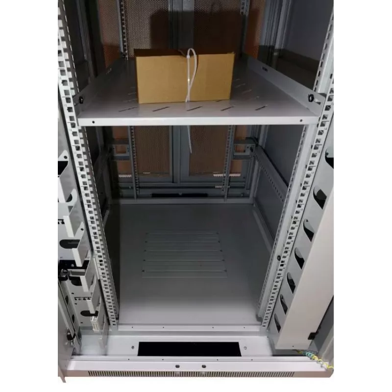 ALLNET ALL-SNB81222EKGrau 22U Stand-Netzwerkschrank - 500 kg Tragfähigkeit - Grau - 4 Lüfter
