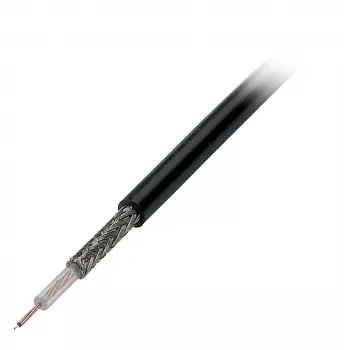 EFB Elektronik RG174 U Koaxialkabel, 50 Ohm, Schwarz, 100m