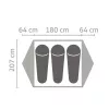 Salewa Latitude III 3-Person Tent - Cactus/Grey