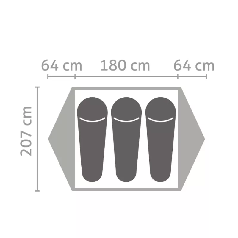 Salewa Latitude III 3-Person Tent - Cactus/Grey