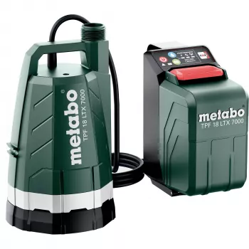 Metabo TPF 18 LTX 7000 Akku-Tauchpumpe 7000 l/h 9 m Förderhöhe 18 V IPX8 (Schwarz/Grün, ohne Akku und Ladegerät)