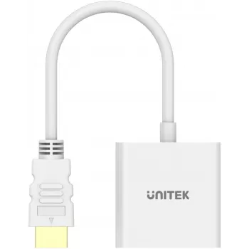 UNITEK HDMI-zu-VGA-Adapter, Full HD 1080p, 60Hz, Weiß