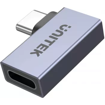 UNITEK USB-C auf USB-C gewinkelter flacher Adapter 40Gbps