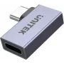UNITEK USB-C auf USB-C gewinkelter flacher Adapter 40Gbps